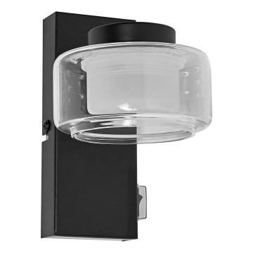 Ledvance - Φωτιστικό τοίχου μπάνιου LED ORBIS FLAME LED/5,5W/230V 3000/4000K IP44 μαύρο