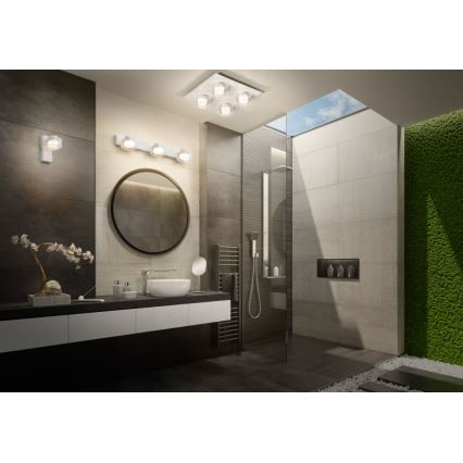 Ledvance - Φωτιστικό τοίχου μπάνιου LED ORBIS FLAME LED/5,5W/230V 3000/4000K IP44 λευκό