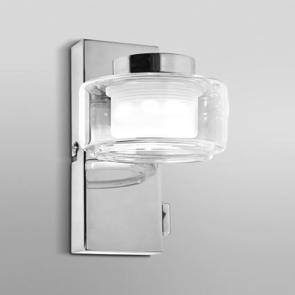 Ledvance - Φωτιστικό τοίχου μπάνιου LED ORBIS FLAME LED/5,5W/230V 3000/4000K IP44 χρώμιο