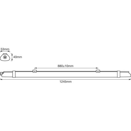 Ledvance - Φωτιστικό φθορίου LED στεγανό DAMP LED/18W/230V IP65