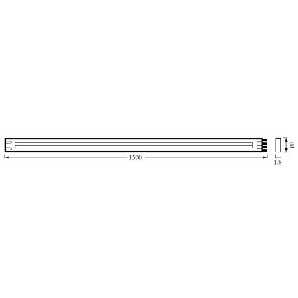 Ledvance - Φωτοταινία dimming LED FLEX COB 1,5m LED/13W/230V 2700-6500K + τηλεχειριστήριο