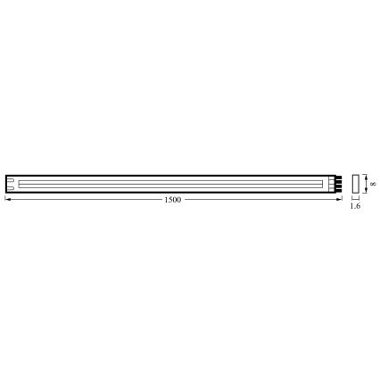 Ledvance - Φωτοταινία LED FLEX COB 1,5m LED/7,5W/230V