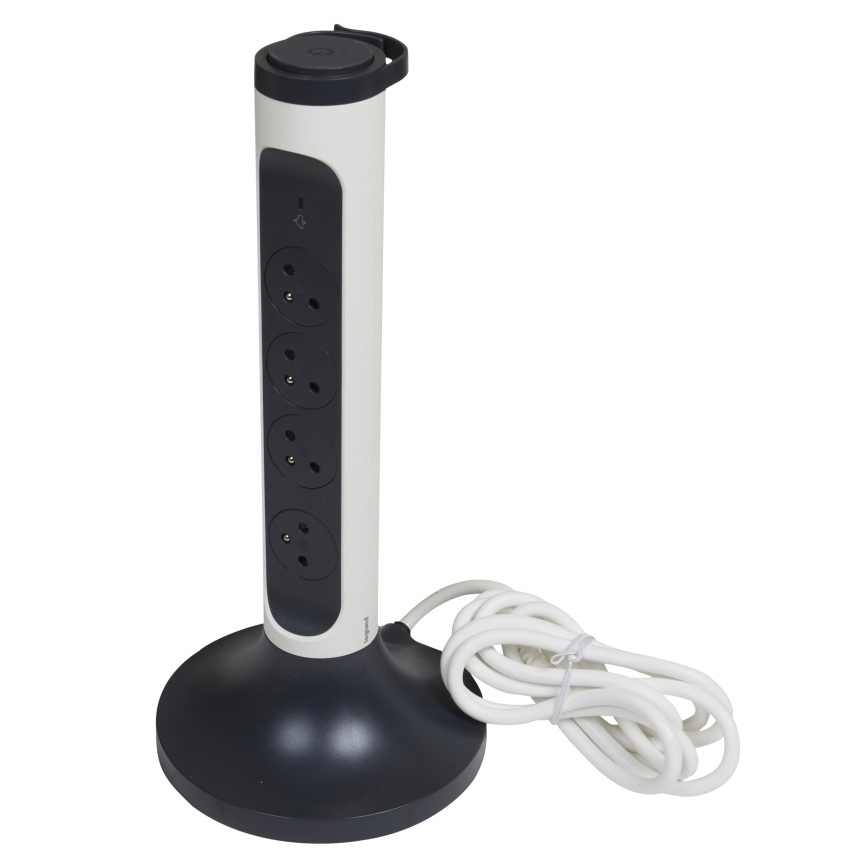 Legrand 049410 - Πολύπριζο 4 θέσεων με καλώδιο 230V/16A, 4x2P+T 2m