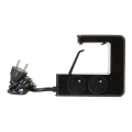Legrand 050412 -  Πολύπριζο με διακόπτη για τραπέζι  4Z Type E + 2x USB-A 1,5m μαύρο
