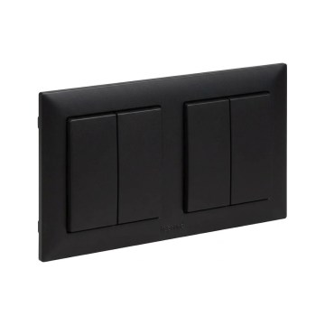 Legrand - 2x Διπλός σειριακός διακόπτης č. 5 με πλαίσιο SUNO, μαύρο