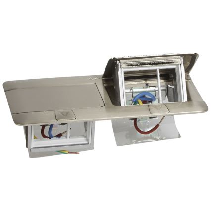 Legrand 54023 - Πλαίσιο επιτραπέζιας πρίζας POP-UP 2x4M ανοξείδωτος