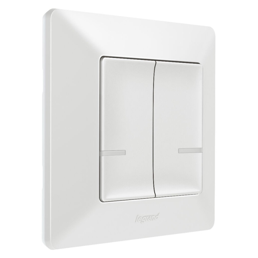 Legrand 752187- Έξυπνος ασύρματος διακόπτης 2 πλήκτρων VALENA 1xCR2032 Wi-Fi IP40