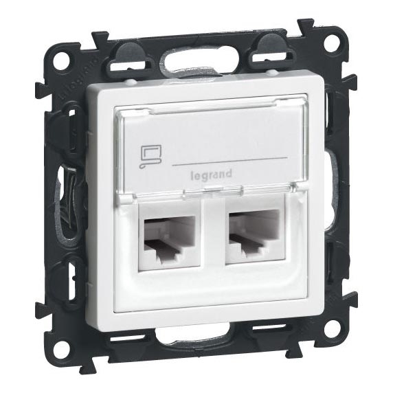 Legrand 75C5UB2 - Πρίζα δεδομένων VALENA LIFE 1xRJ45 τύπου 5E UTP λευκό