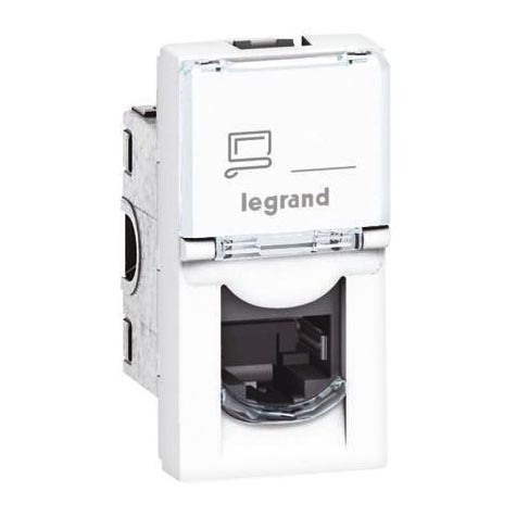 Legrand 76551 - Πρίζα MOSAIC 1xRJ45 class 5E UTP 1M λευκό