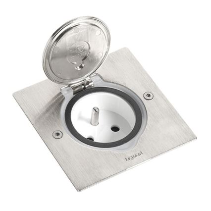 Legrand 89700 - Κάλυμμα για εντοιχιζόμενη πρίζα δαπέδου PLATINUM 2M IP44 από ανοξείδωτο ατσάλι