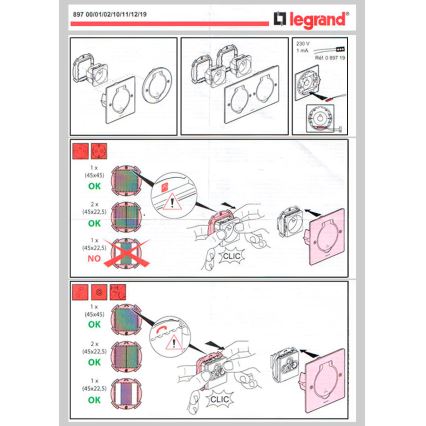 Legrand 89700 - Πλαίσιο για πρίζα δαπέδου PLATINUM 2M IP44 ανοξείδωτος