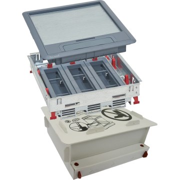 LEGRAND - Κουτί δαπέδου για τσιμέντο 24 στοιχείων (12 συσκευές 45x45)