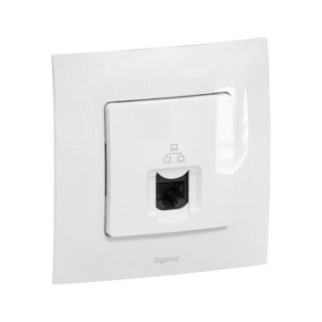 Legrand - Πρίζα Ethernet RJ45 με πλαίσιο NILOE λευκή