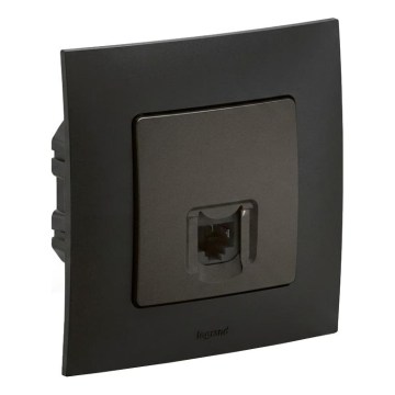 Legrand - Πρίζα Ethernet RJ45 με πλαίσιο NILOE σε μαύρο
