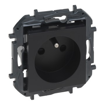 Legrand - Πρίζα τοίχου χωρίς πλαίσιο NILOE STEP 250V μαύρη