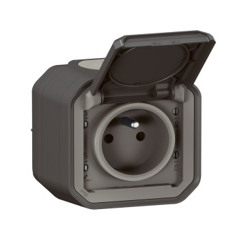 Legrand - Πρίζα εξωτερικού χώρου PLEXO 250V/16A IP55, ανθρακί