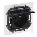 Legrand - Εξωτερική πρίζα χωρίς πλαίσιο 250V/16A NILOE STEP IP44 μαύρη