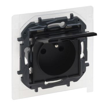 Legrand - Εξωτερική πρίζα χωρίς πλαίσιο 250V/16A NILOE STEP IP44 μαύρη