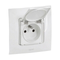 Legrand - Εξωτερική οικιακή πρίζα με πλαίσιο NILOE 250V IP44 λευκή