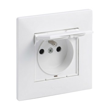 Legrand - Εξωτερική οικιακή πρίζα με πλαίσιο NILOE STEP 250V IP44 λευκή