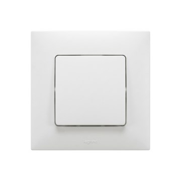 Legrand - Διακόπτης σκάλας αρ. 6 με πλαίσιο NILOE λευκό