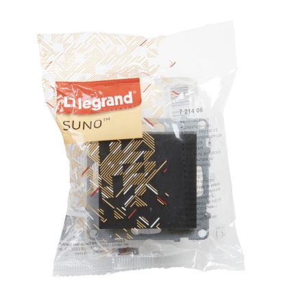 Legrand - Διακόπτης σκάλας SUNO χωρίς πλαίσιο, αρ. 6, μαύρος
