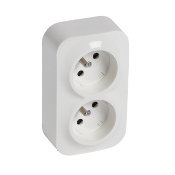 Legrand - Διπλή επιτοίχια οικιακή πρίζα 250V/16A FORIX λευκή