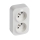 Legrand - Διπλή επιτοίχια οικιακή πρίζα 250V/16A FORIX λευκή