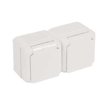 Legrand - Διπλή οικιακή πρίζα 250V/16A FORIX IP44 λευκή