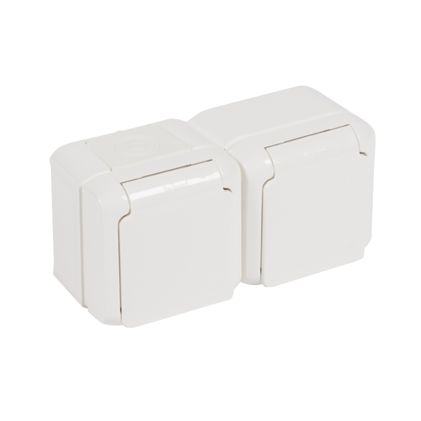 Legrand - Διπλή οικιακή πρίζα 250V/16A FORIX IP44 λευκή
