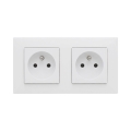 Legrand - Διπλή οικιακή πρίζα με πλαίσιο NILOE STEP 250V λευκή