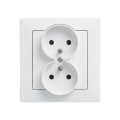 Legrand - Διπλή οικιακή πρίζα με πλαίσιο SUNO 250V λευκή
