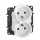 Legrand - Διπλή οικιακή πρίζα χωρίς πλαίσιο 250V/16A NILOE λευκή