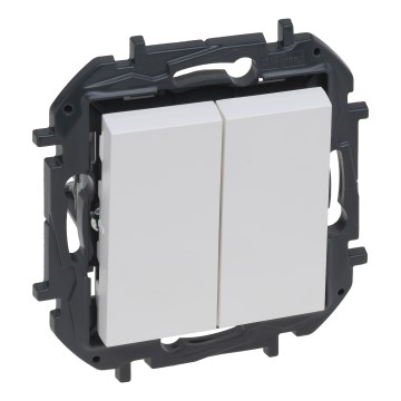 Legrand - Διπλός σειριακός διακόπτης αρ. 5 χωρίς πλαίσιο NILOE STEP λευκός