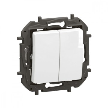 Legrand - Διπλός διακόπτης σκάλας αρ. 6+6 χωρίς πλαίσιο NILOE λευκός