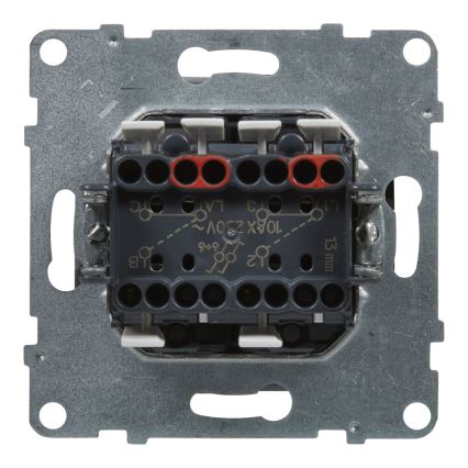 Legrand - Διπλός διακόπτης σκάλας αρ. 6+6 χωρίς πλαίσιο SUNO λευκός