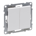 Legrand - Διπλός διακόπτης SUNO χωρίς πλαίσιο, αρ. 5, σε λευκό