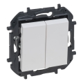 Legrand - Διπλός διακόπτης χωρίς πλαίσιο αρ. 5 NILOE STEP λευκός