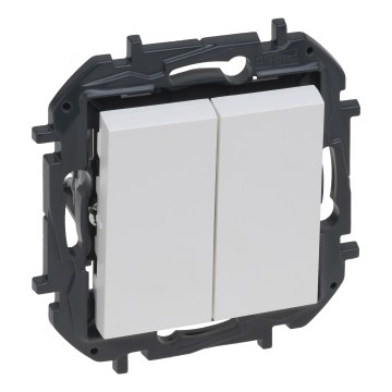 Legrand - Διπλός διακόπτης χωρίς πλαίσιο αρ. 5 NILOE STEP λευκός