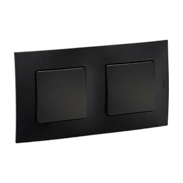 Legrand - Διπλός μονοπολικός διακόπτης αρ. 1 με πλαίσιο NILOE σε μαύρο