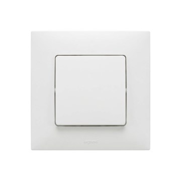 Legrand - Μονοπολικός διακόπτης č. 1/0 με πλαίσιο NILOE λευκός