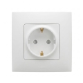 Legrand - Οικιακή πρίζα SCHUKO με πλαίσιο NILOE 250V λευκή