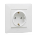 Legrand - Οικιακή πρίζα SCHUKO με πλαίσιο NILOE STEP 250V λευκή