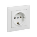 Legrand - Οικιακή πρίζα SCHUKO με πλαίσιο SUNO 250V λευκή