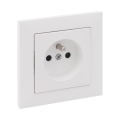 Legrand - Οικιακή πρίζα τοίχου με πλαίσιο SUNO 250V λευκή