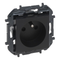 Legrand - Οικιακή πρίζα χωρίς πλαίσιο 250V/16A NILOE STEP μαύρη
