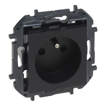 Legrand - Οικιακή πρίζα χωρίς πλαίσιο 250V/16A NILOE STEP μαύρη