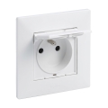 Legrand - Υπαίθρια πρίζα με πλαίσιο NILOE STEP 250V IP44 λευκή