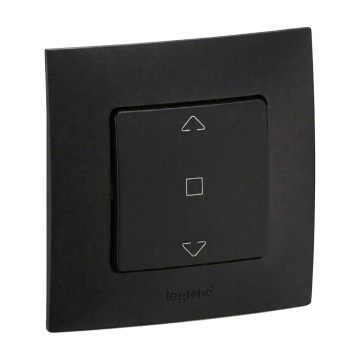 Legrand - Χειριστήριο για παντζούρια με πλαίσιο NILOE μαύρο