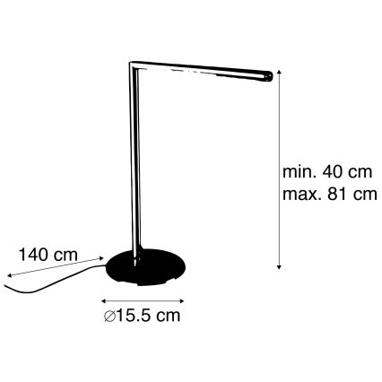 Leuchten Direkt 11011-55 - LED Dimmable επιτραπέζια λάμπα DAWDA LED/4,8W/230V